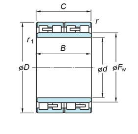 Rolling mill roll neck bearings